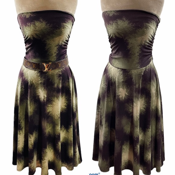 Lapis Convertible Tie Dye Army Green Dress - Picture 5 of 9